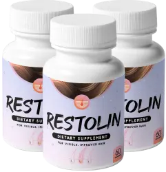 Restolin 3-bottle package for 90-day hair growth support