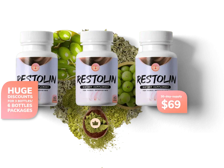Restolin natural hair growth supplement with botanical ingredients